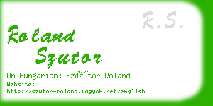 roland szutor business card